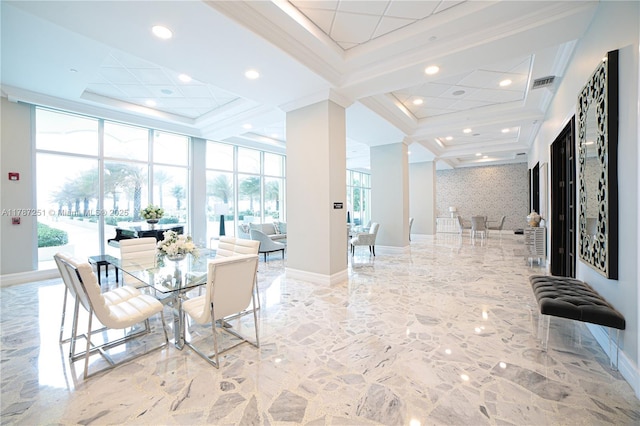 lobby featuring visible vents