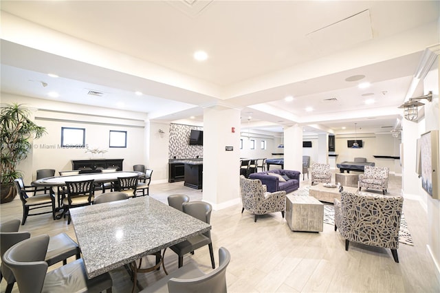 common area with visible vents