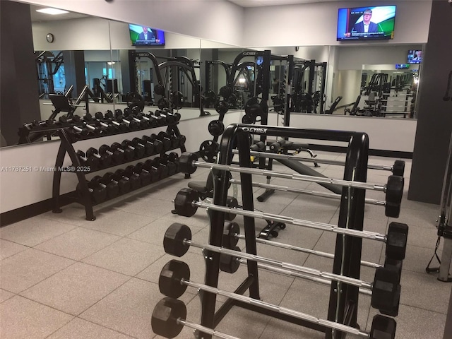view of exercise room