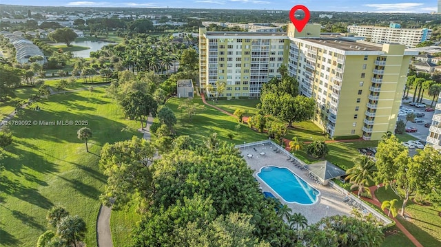 4400 Hillcrest Dr Unit 912B, Hollywood, FL 33021 - drone / aerial view featuring a water view