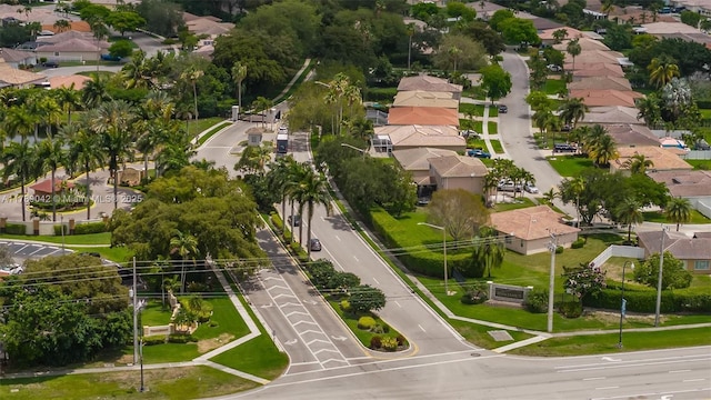 aerial perspective of suburban area