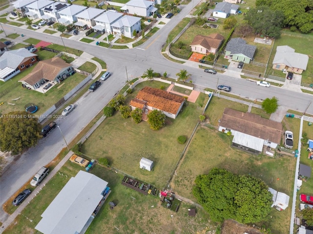 bird's eye view featuring a residential view