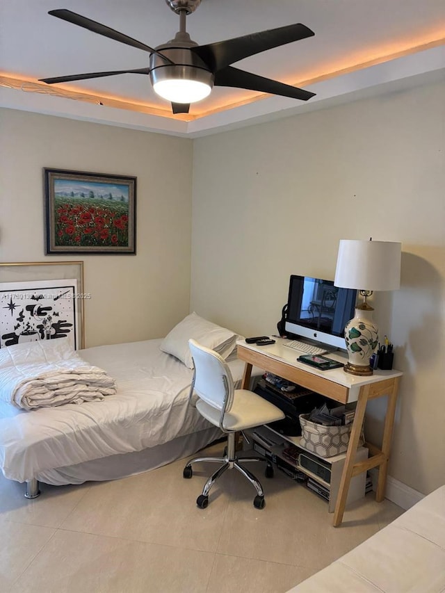500 Three Islands Blvd Unit 313, Hallandale Beach, FL 33009 - bedroom featuring tile patterned floors and a ceiling fan