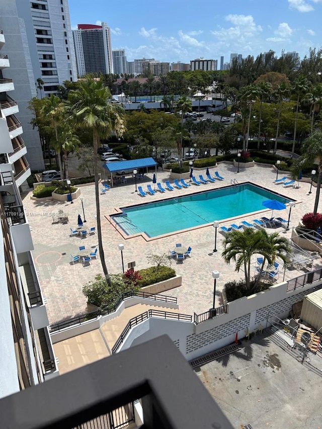 500 Three Islands Blvd Unit 313, Hallandale Beach, FL 33009 - community pool featuring a view of city