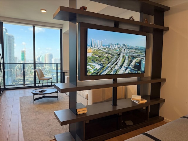 398 NE 5th St Unit 2805, Miami, FL 33132 - cinema with wood finished floors