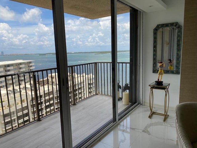 1450 Brickell Bay Dr Unit 1709, Miami, FL 33131 - balcony featuring a water view