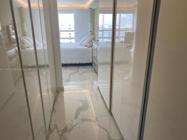 1450 Brickell Bay Dr Unit 1709, Miami, FL 33131 - corridor with marble finish floor