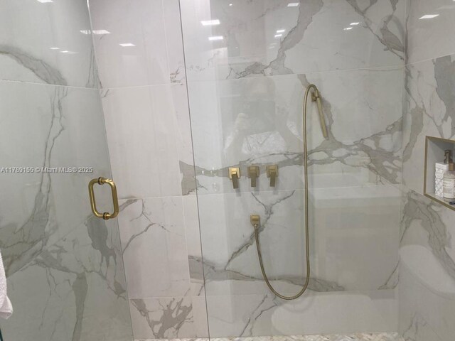 1450 Brickell Bay Dr Unit 1709, Miami, FL 33131 - bathroom with a marble finish shower