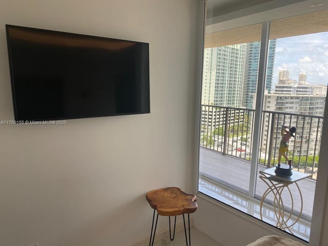1450 Brickell Bay Dr Unit 1709, Miami, FL 33131 - interior space with baseboards and a view of city