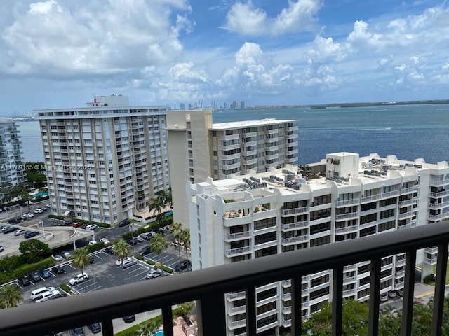1450 Brickell Bay Dr Unit 1709, Miami, FL 33131 - exterior space with a water view and a view of city