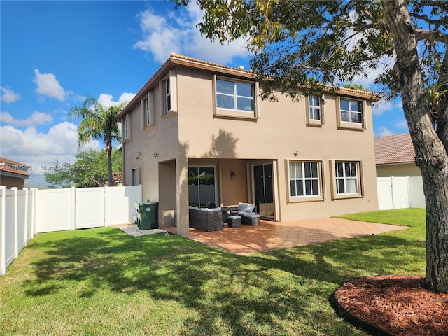 785 Falling Water Rd, Weston, FL 33326 - rear view of house featuring a fenced backyard, a tiled roof, and stucco siding