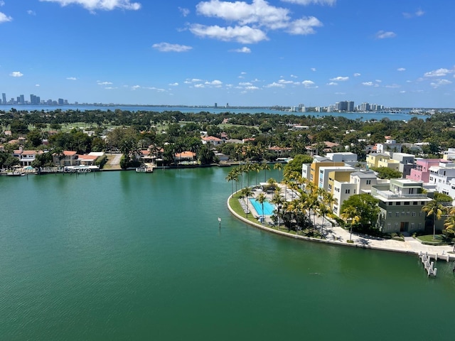 5900 Collins Ave Unit 1505, Miami Beach, FL 33140 - drone / aerial view of skyline and a large body of water