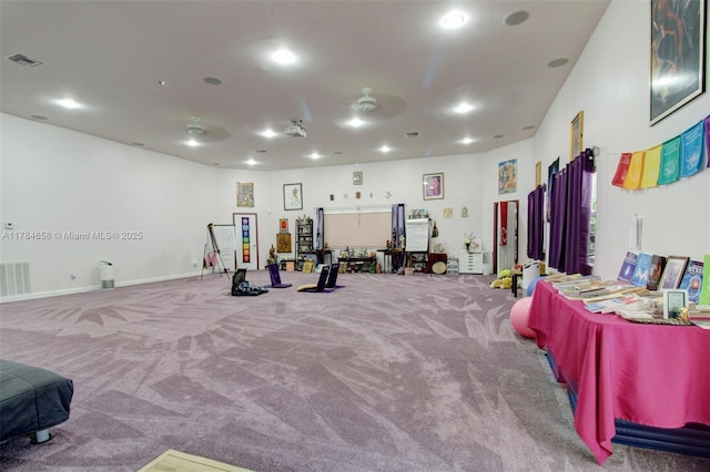 14875 SW 238th St, Homestead, FL 33032 - exercise room with carpet floors, recessed lighting, and baseboards