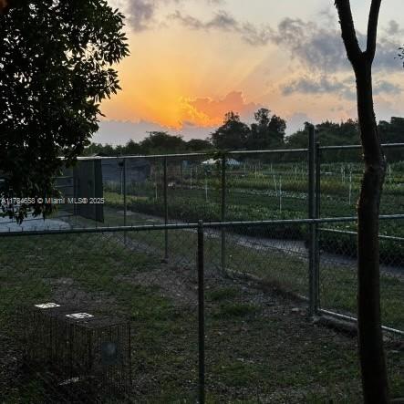 14875 SW 238th St, Homestead, FL 33032 - yard at dusk with fence
