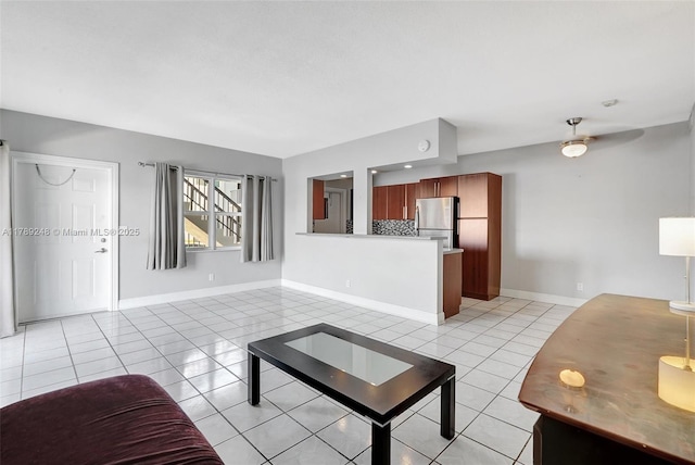 2200 S Ocean Dr Unit N116, Hollywood, FL 33019 - living room with baseboards and light tile patterned flooring