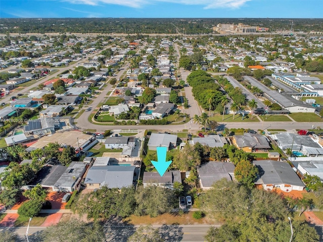 drone / aerial view with a residential view