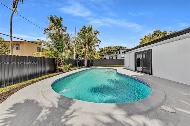 15020 NE 7th Ave, Miami, FL 33161 - view of pool with a fenced in pool, a patio, and a fenced backyard