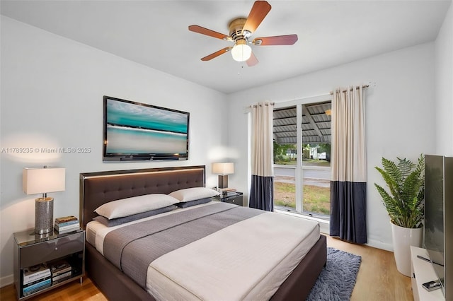 1920 N 66th Ave, Hollywood, FL 33024 - bedroom featuring a ceiling fan and light wood-style flooring