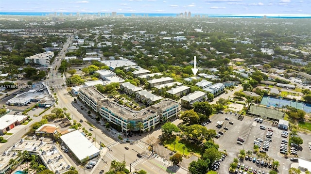 drone / aerial view featuring a view of city