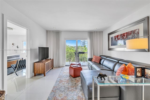 1120 99th St Unit 302, Bay Harbor Islands, FL 33154 - living area with light tile patterned flooring