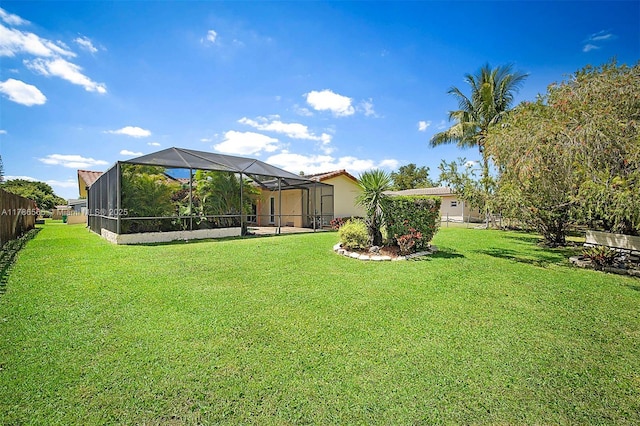 3971 NW 108th Dr, Coral Springs, FL 33065 - view of yard with fence and glass enclosure