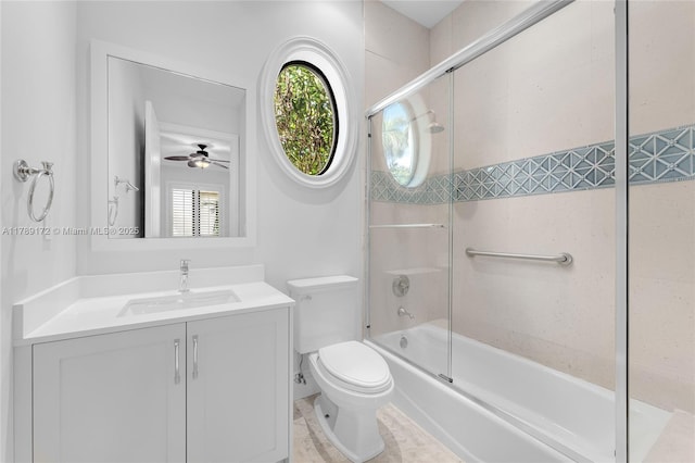 1672 Micanopy Ave, Miami, FL 33133 - full bathroom with vanity, healthy amount of natural light, enclosed tub / shower combo, and ceiling fan