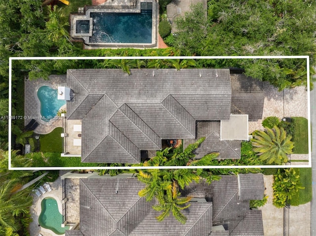 1672 Micanopy Ave, Miami, FL 33133 - view of property location featuring a pool and property parcel outlined