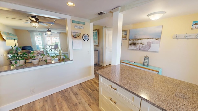 9681 Sunrise Lakes Blvd Unit 209, Sunrise, FL 33322 - corridor with light wood finished floors, baseboards, visible vents, and recessed lighting