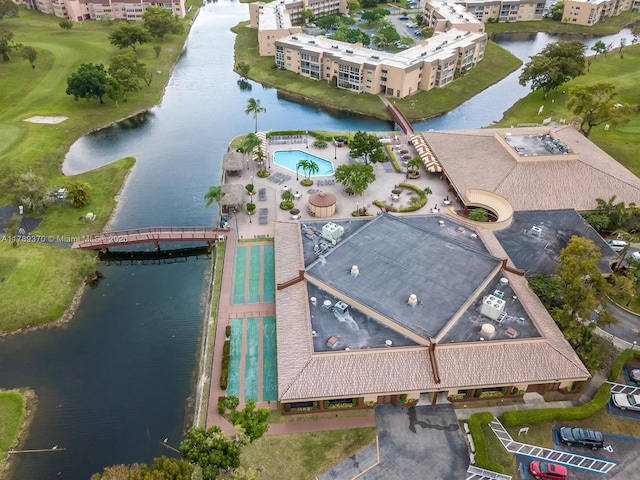 9681 Sunrise Lakes Blvd Unit 209, Sunrise, FL 33322 - birds eye view of property featuring view of golf course and a water view