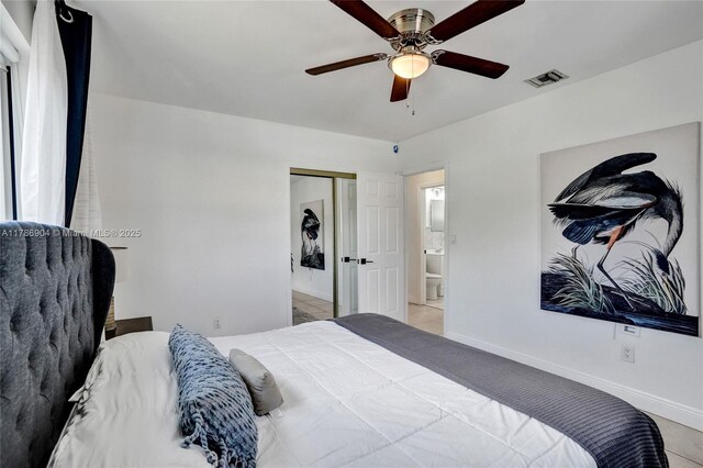 3411 SW 36th St, West Park, FL 33023 - bedroom with ensuite bathroom and a ceiling fan