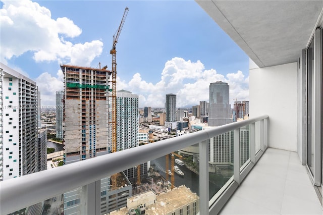 balcony featuring a view of city