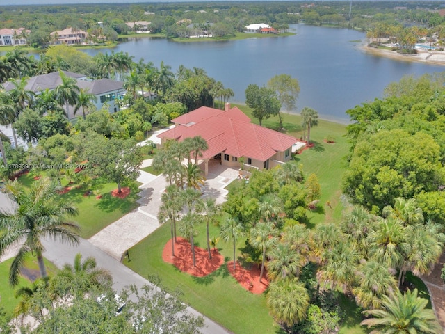 bird's eye view of a nearby body of water