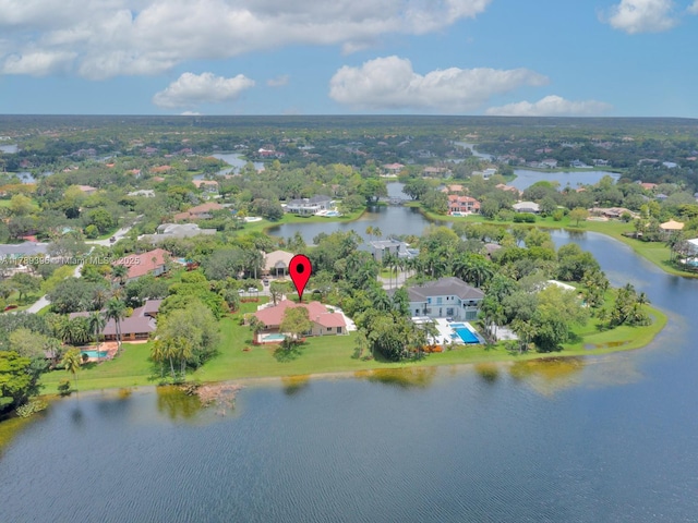 view of property location with a large body of water