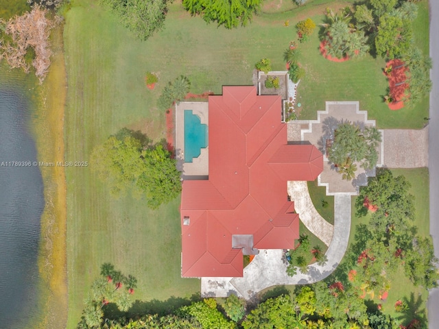 bird's eye view of a large body of water