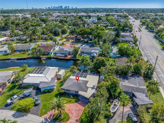 2020 NW 33rd Ct, Oakland Park, FL 33309 - drone / aerial view with a water view, a residential view, and a view of city