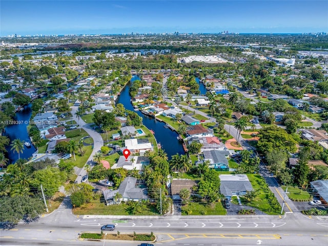 2020 NW 33rd Ct, Oakland Park, FL 33309 - birds eye view of property with a residential view and a water view