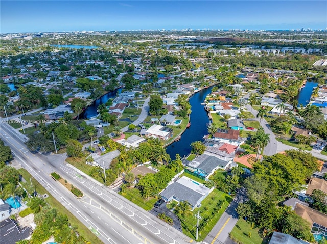 2020 NW 33rd Ct, Oakland Park, FL 33309 - birds eye view of property featuring a residential view and a water view