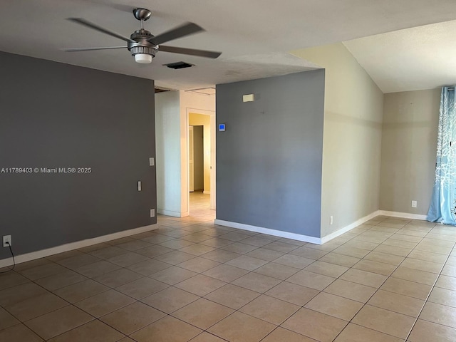 7522 SW 6th St, North Lauderdale, FL 33068 - spare room with a ceiling fan and light tile patterned flooring