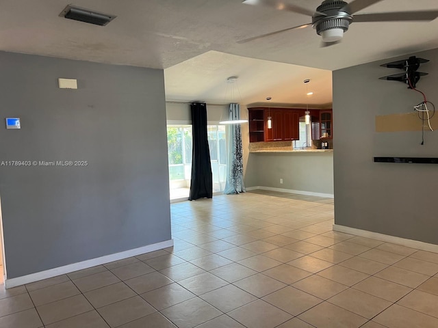 7522 SW 6th St, North Lauderdale, FL 33068 - empty room featuring a ceiling fan and light tile patterned floors