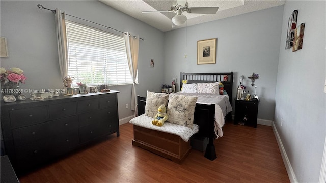 12222 SW 148th St, Miami, FL 33186 - bedroom with wood finished floors, a ceiling fan, and baseboards