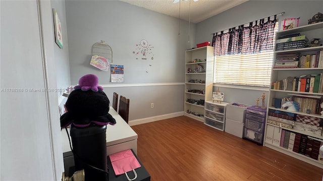 12222 SW 148th St, Miami, FL 33186 - office space with a textured ceiling, wood finished floors, and baseboards