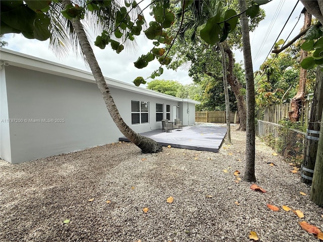 view of yard featuring a fenced backyard and a patio
