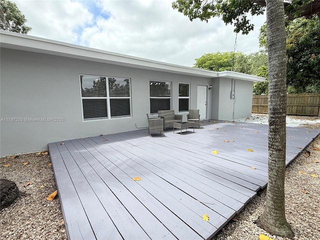 deck with fence