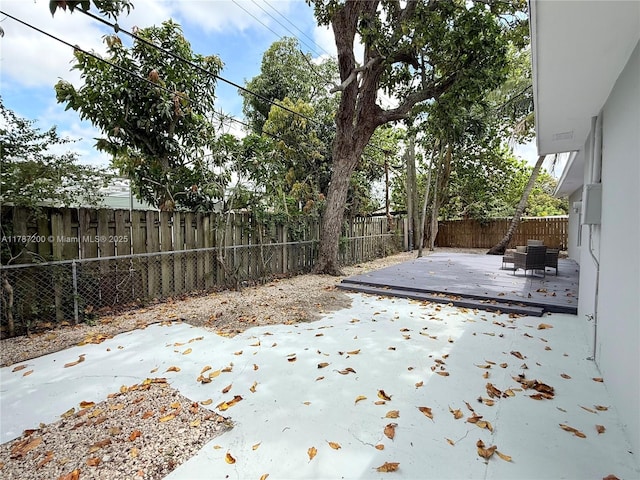 view of patio / terrace with a fenced backyard