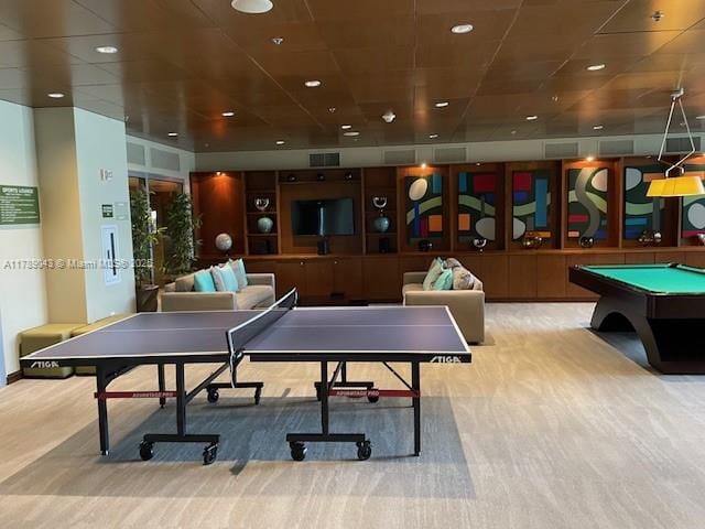 2681 N Flamingo Rd Unit 1501S, Sunrise, FL 33323 - rec room featuring carpet flooring and billiards