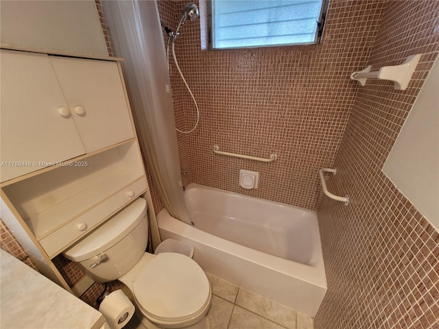 2930 Point E Dr Unit E603, Aventura, FL 33160 - bathroom with toilet, shower / bath combination with curtain, and tile patterned flooring