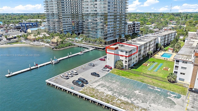4500 N Flagler Dr Unit C24, West Palm Beach, FL 33407 - drone / aerial view with a water view