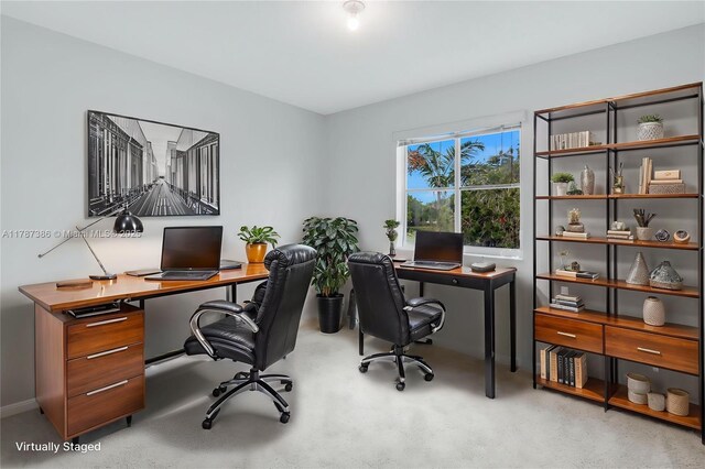 view of home office