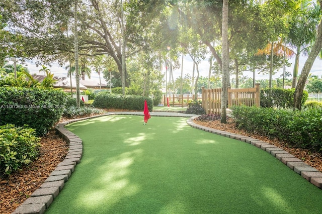 1042 Bluewood Ter, Weston, FL 33327 - view of yard featuring an area to practice putting