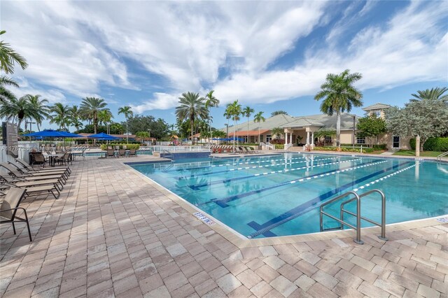 pool featuring a patio